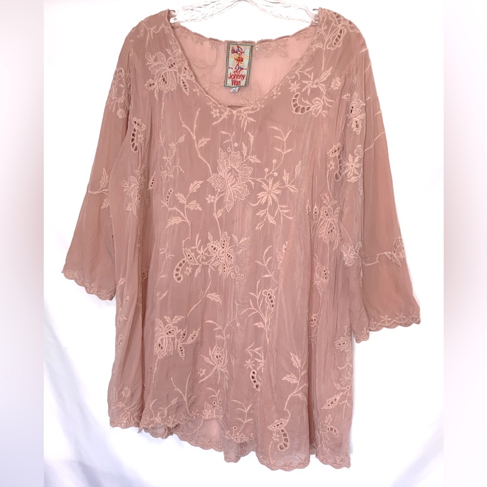 Johnny Was Wyatt Rosewood Blouse